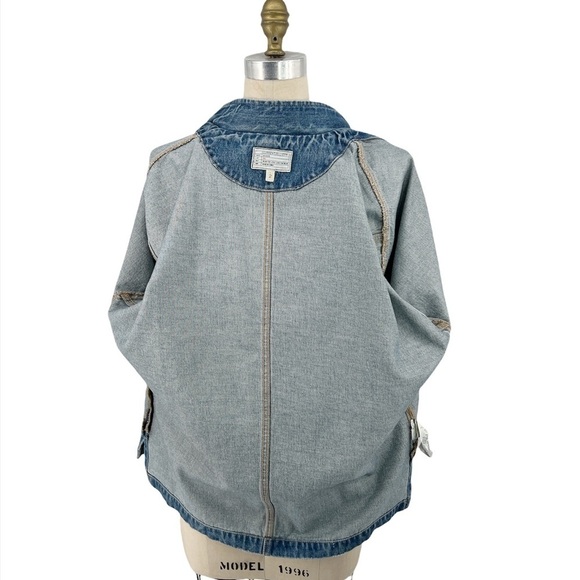 Anthropologie Current/Ellliot Crosby Distressed Denim Jacket Size 2, US M - Picture 4 of 13